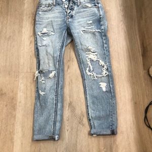 AE High Rise Distressed Boyfriend Jeans